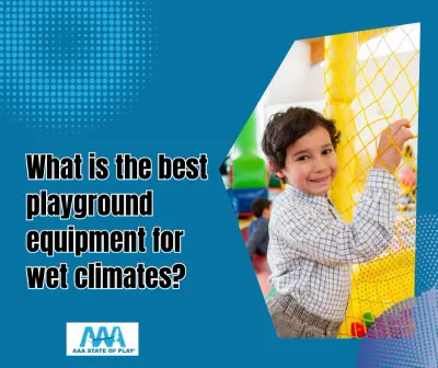 Weather-resistant playground equipment ideal for wet climate regions