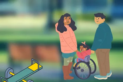 family on playground