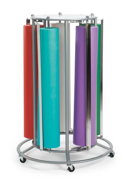 Paper Roll Dispenser And Cutter – Long 24″ Roll Paper Holder – Great
