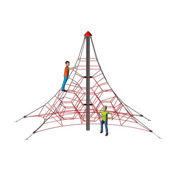 4-Sided Spider Pyramid Net Climber 4-4 (169-inch install height)
