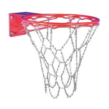 Orange/White Markwort 36 Ball Capacity Tubular Aluminum Basketball Cage 