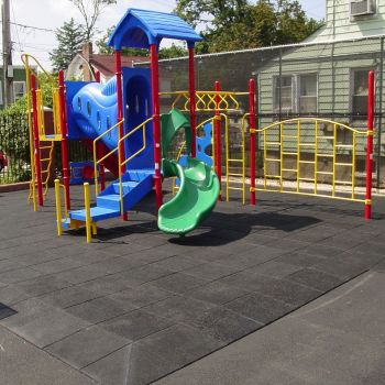 4 Rubber Safety Tiles Heavy Duty Playground Swing Slide Play Area Outdoor Mats 