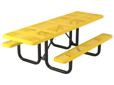 Superior Amenities Essentials Perforated Rectangular Portable Table - Thumbnail 2