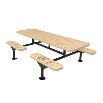 Honeycomb Steel Deluxe Frame Picnic Table - Surface Mount