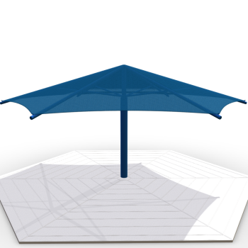 Hexagon Single Column Fabric Shade - Surplus