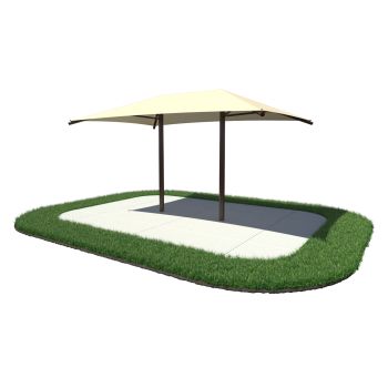 Dual Column Rectangular Umbrella Shade Shelter