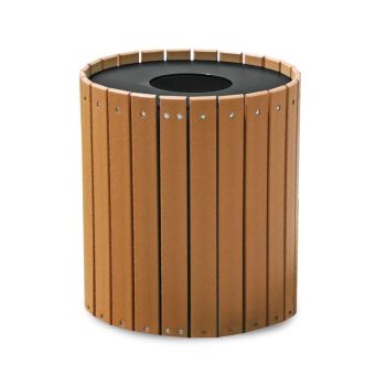 Round Standard-Duty Recycled Plastic Receptacle