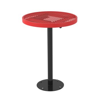 36-inch Round Bar Height Pedestal Cafe Table - Surface Mount