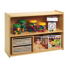 Children's Factory, ANG7148, Angeles Value Line Toddler 2-Shelf Storage,  24H, Kids Classroom Organizer, Playroom, Daycare and Preschool Bookshelves