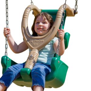 Wooden Swing Chair Children Seat with Safety Strap 