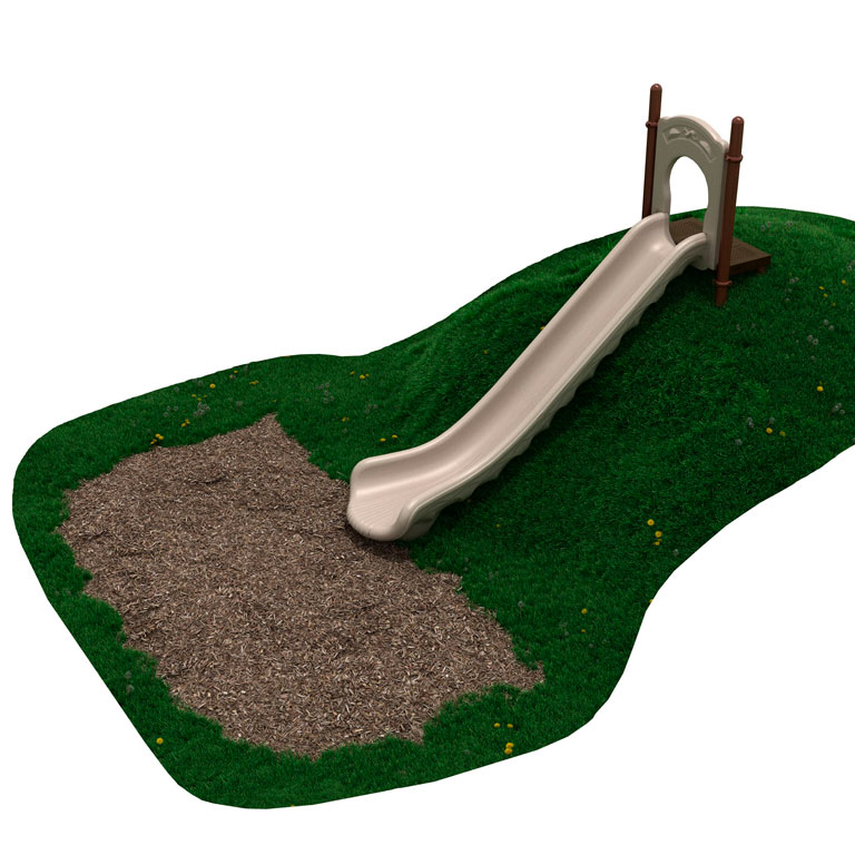 6-feet Single Straight Hillside Slide